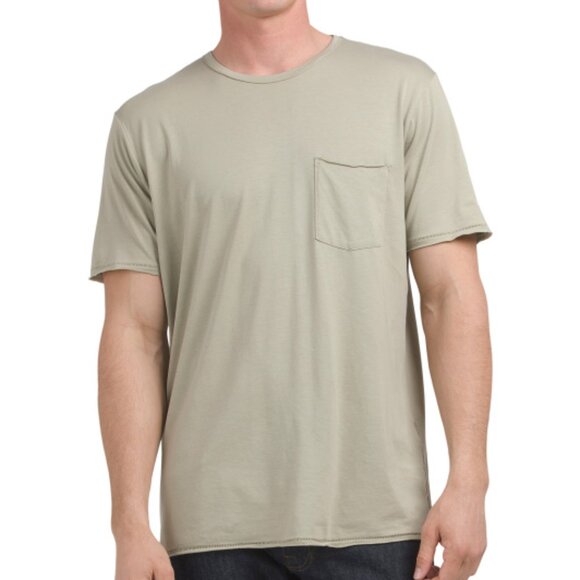 RAG & BONE Slub Knit Jersey Matthew Pocket Tee - Picture 1 of 2